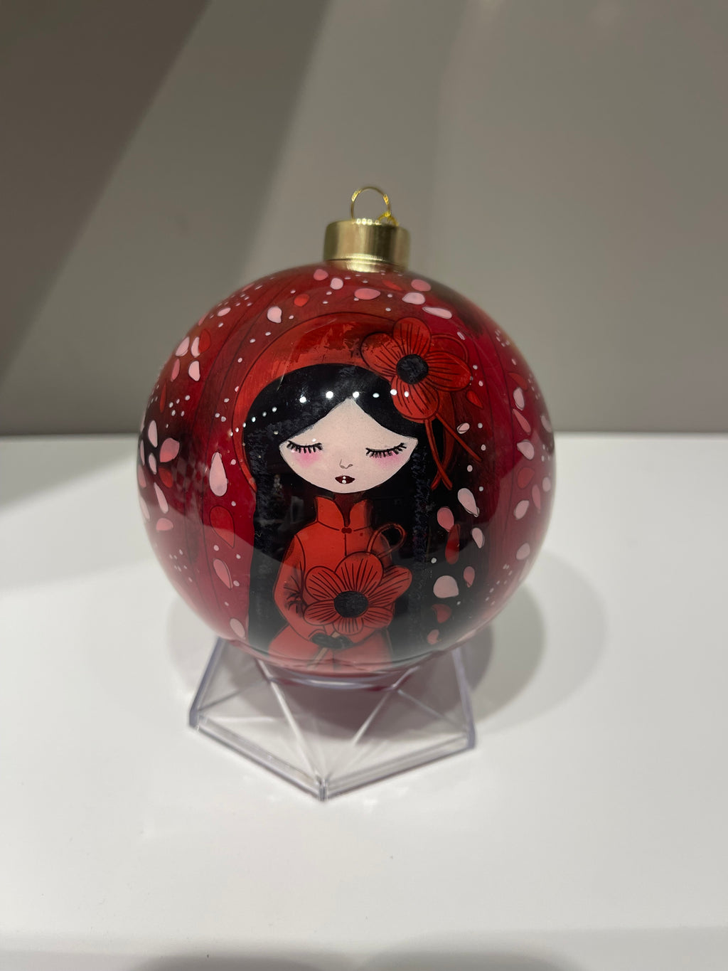 Little Red Riding Hood Modern Limited Edition Glass Ornament - 4 inch