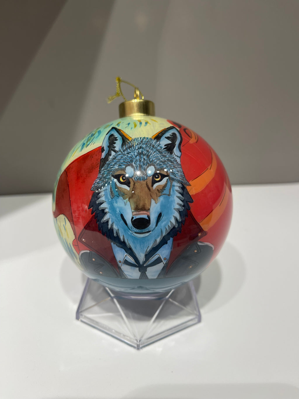 Wolf Little Red Riding Hood Limited Edition Glass Ornament - 4 inch