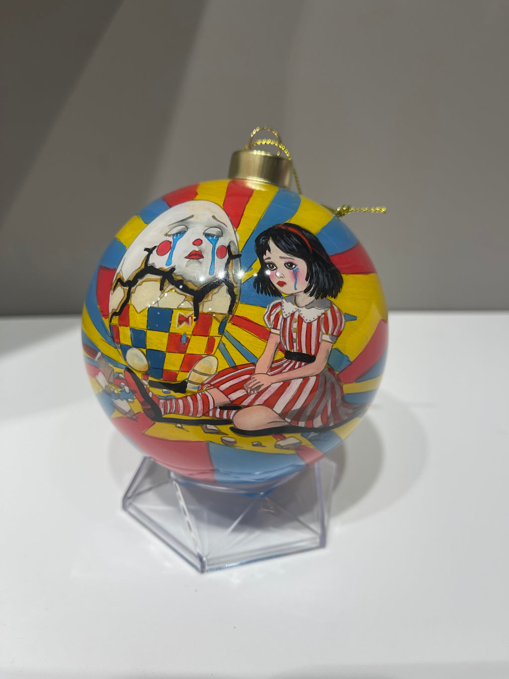 Humpty Dumpty Yellow Limited Edition Glass Ornament - 4 inch