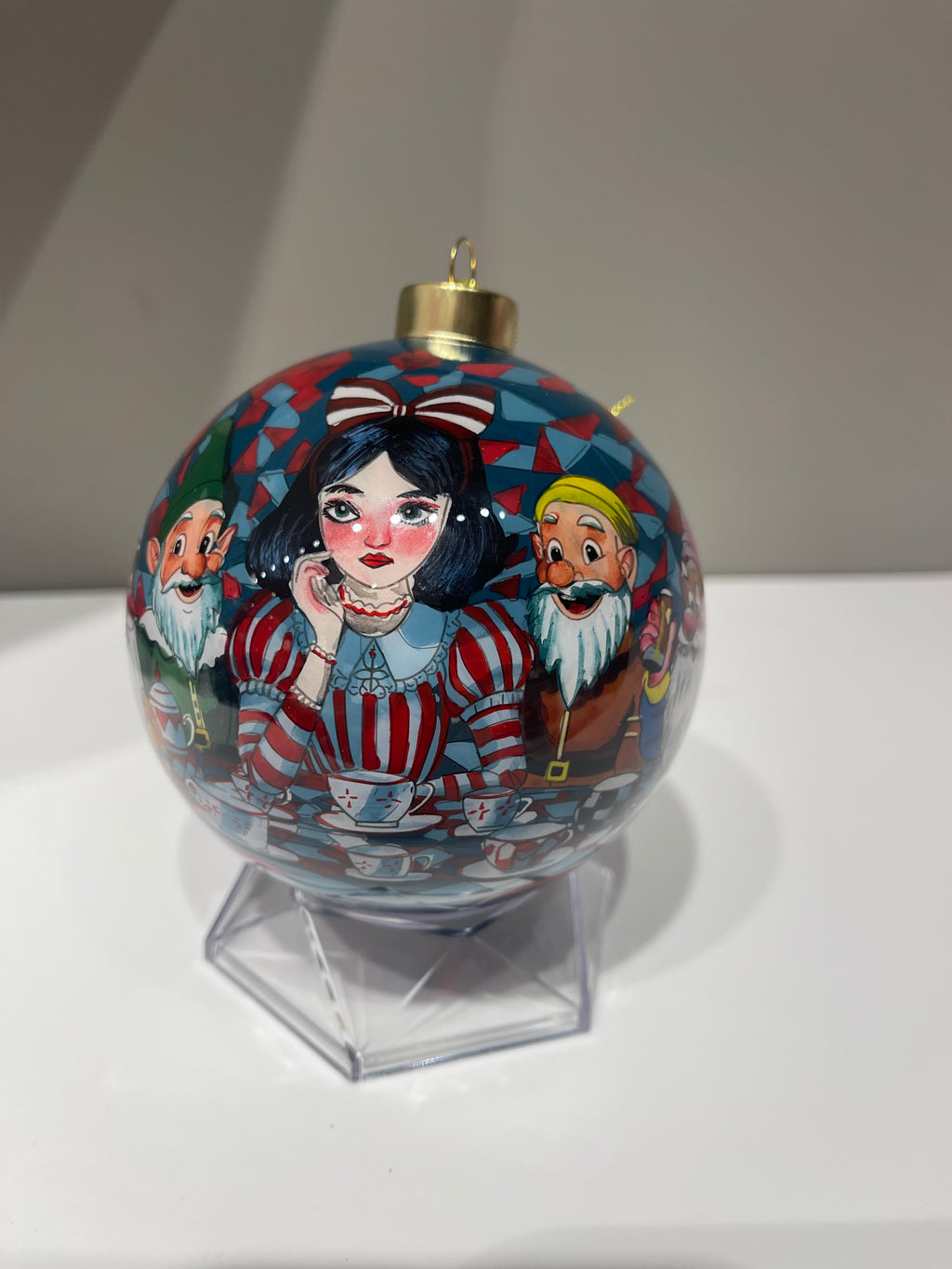 Snow White and Dwarves Limited Edition Glass Ornament - 4 inch