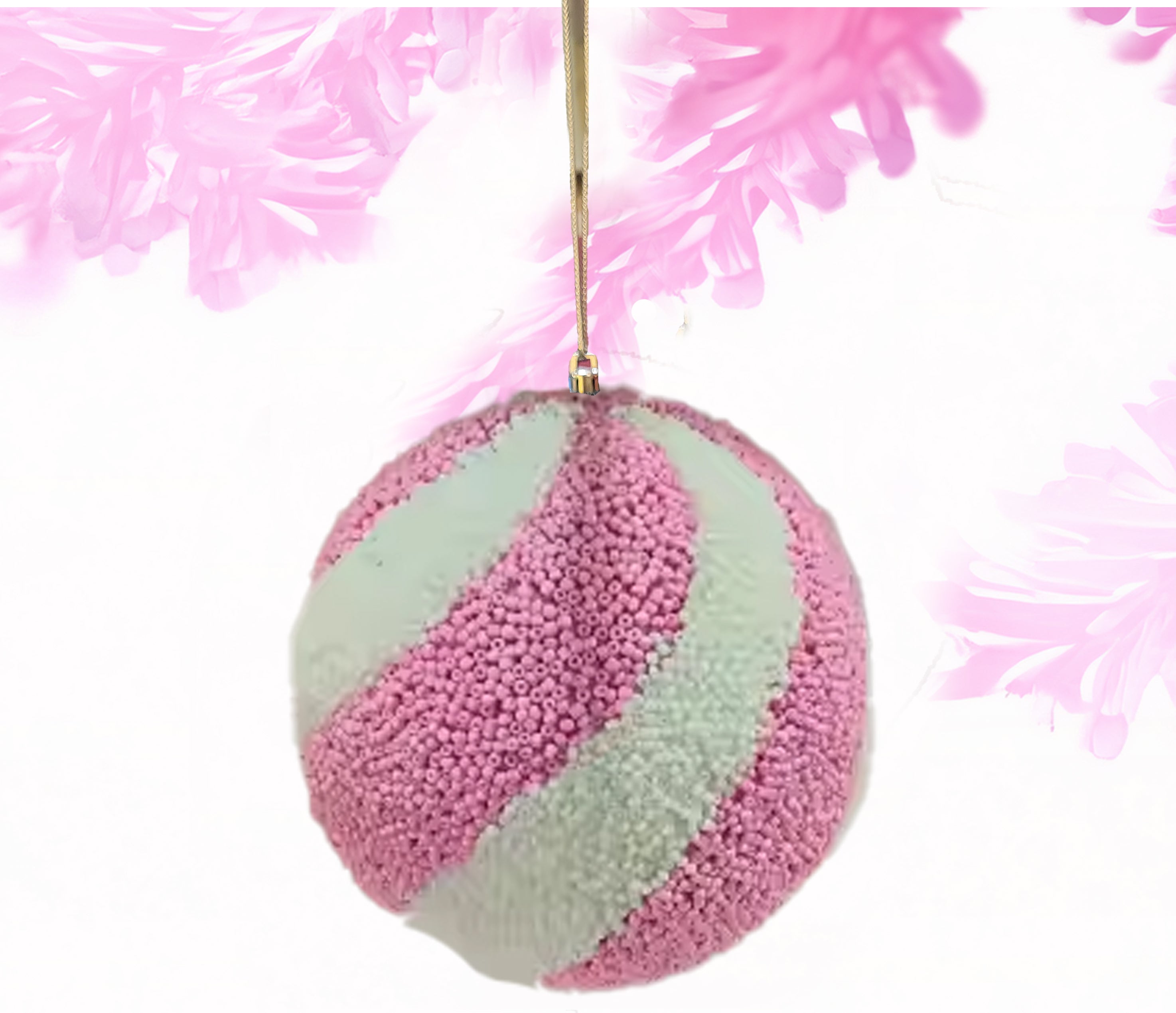 Beaded ball diagonal stripes medium