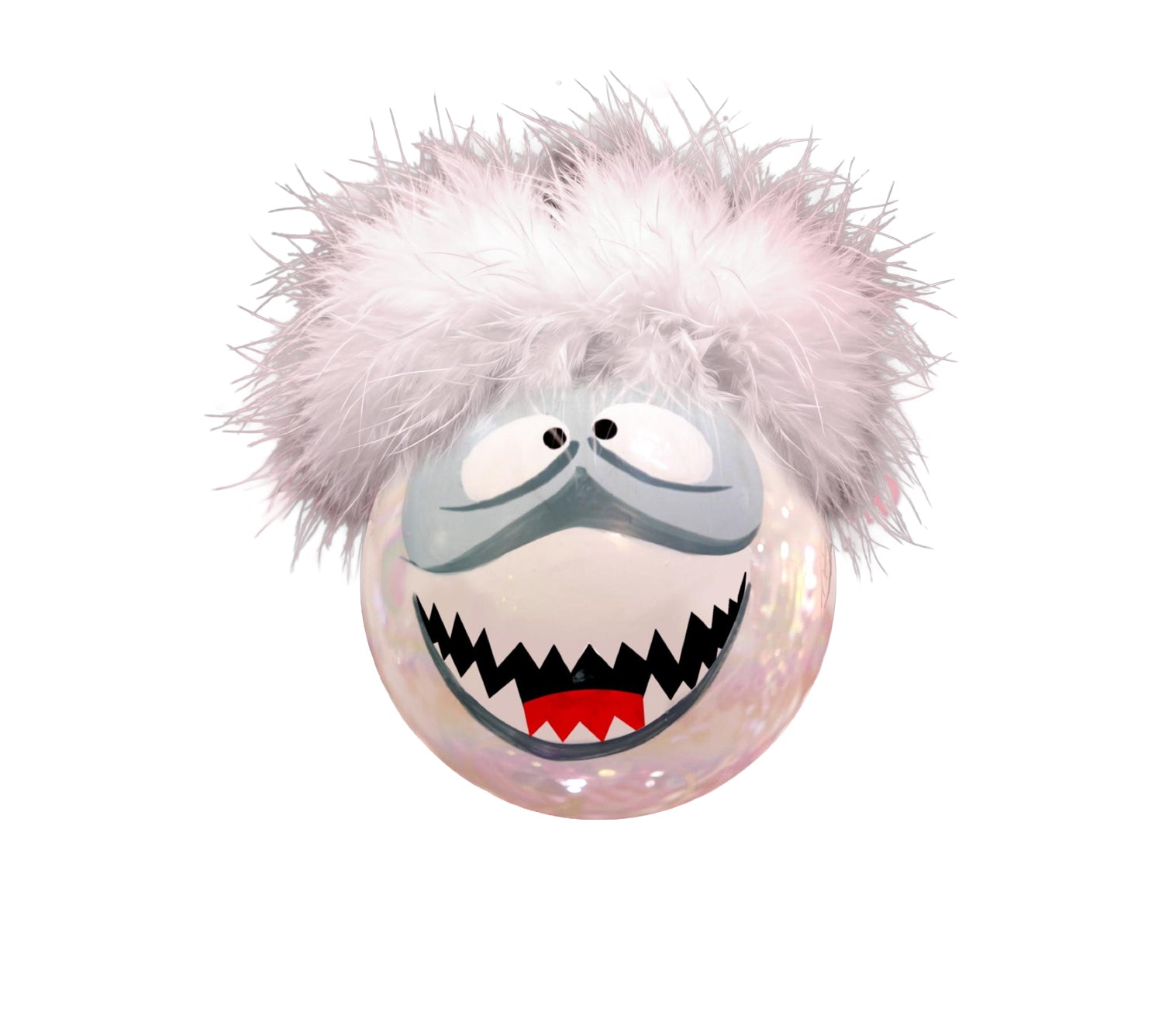 Glass Ornament 4 inch - abominable snowman