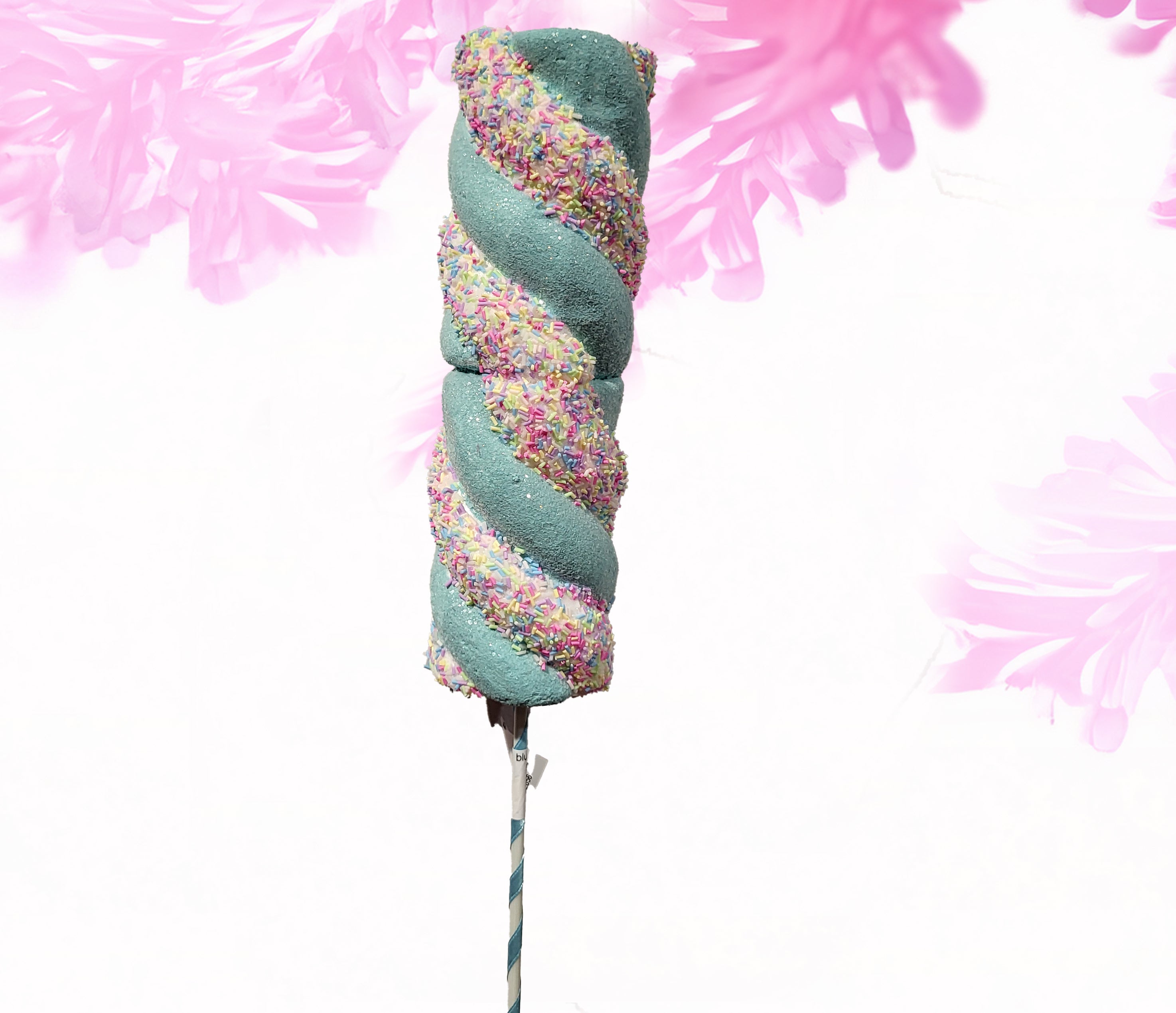 blue thin long lollipop