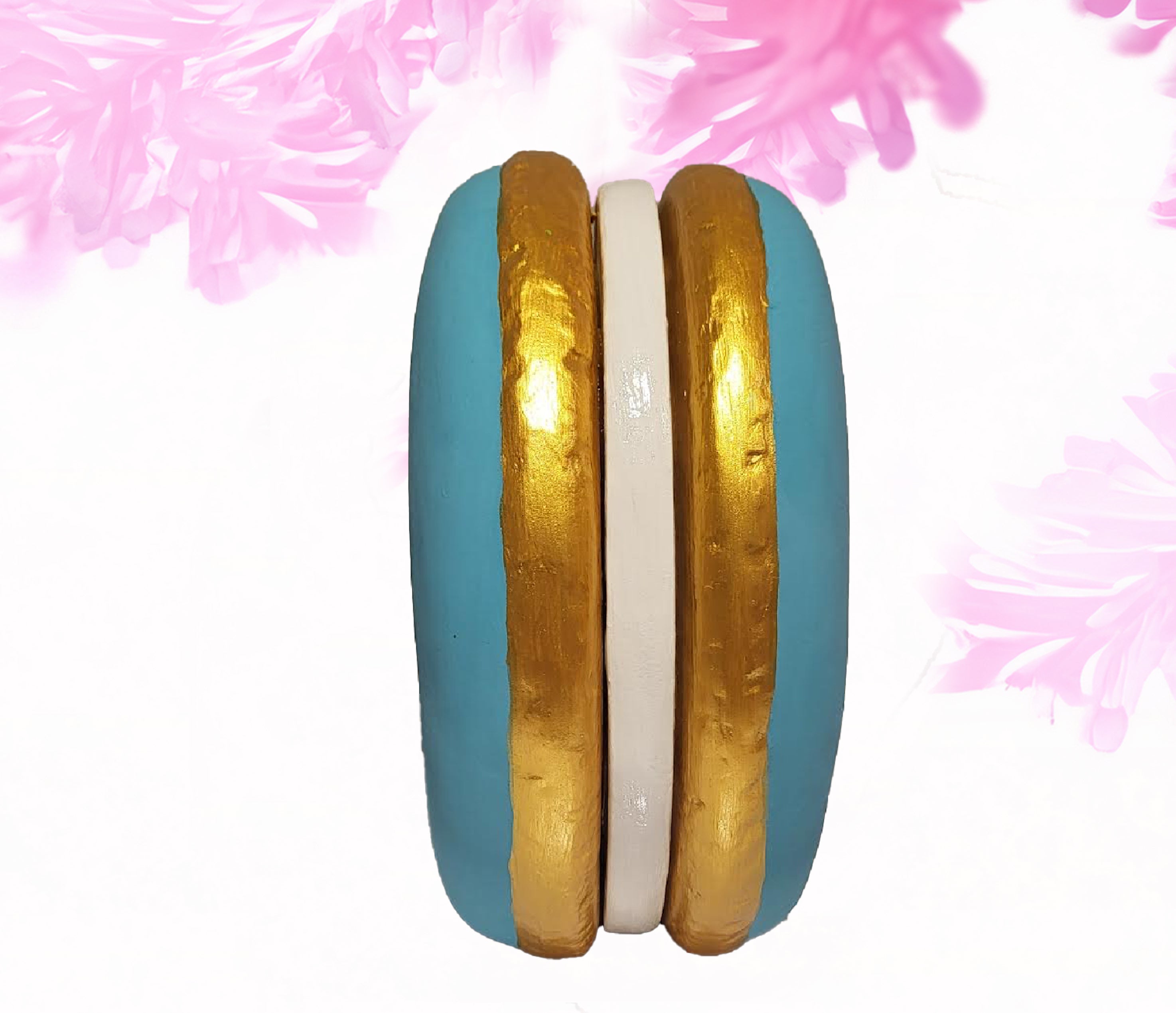 Macaron medium - Bright teal + bright teal