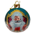 Cool Santa Hand-Painted Glass Ornament