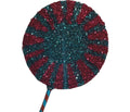 Glitter Lollipop 8 inch - fuchsia and teal star