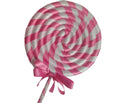 Striped Lollipop 14 inch - pink and white satin