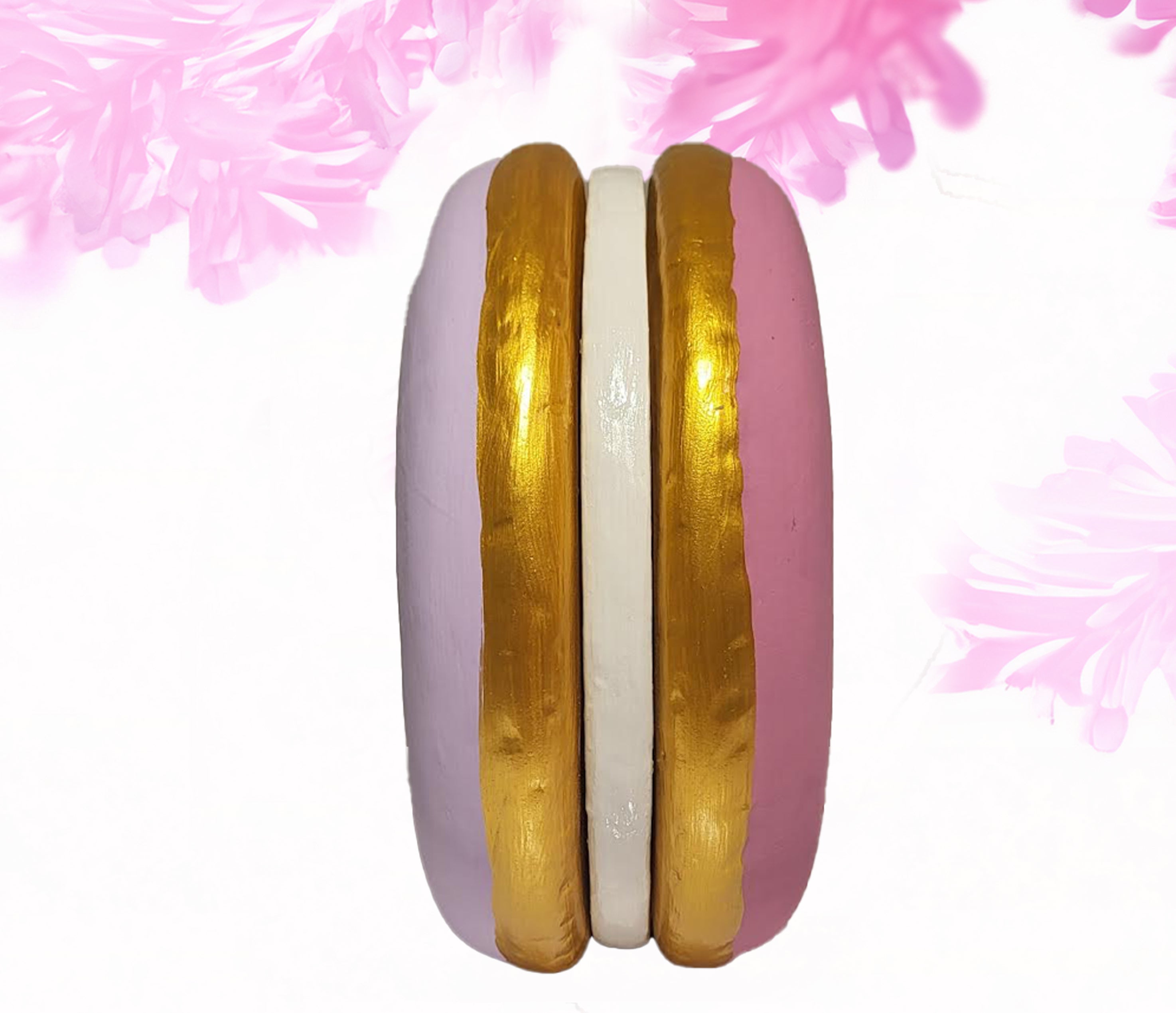 Macaron medium - light purple + bright pink