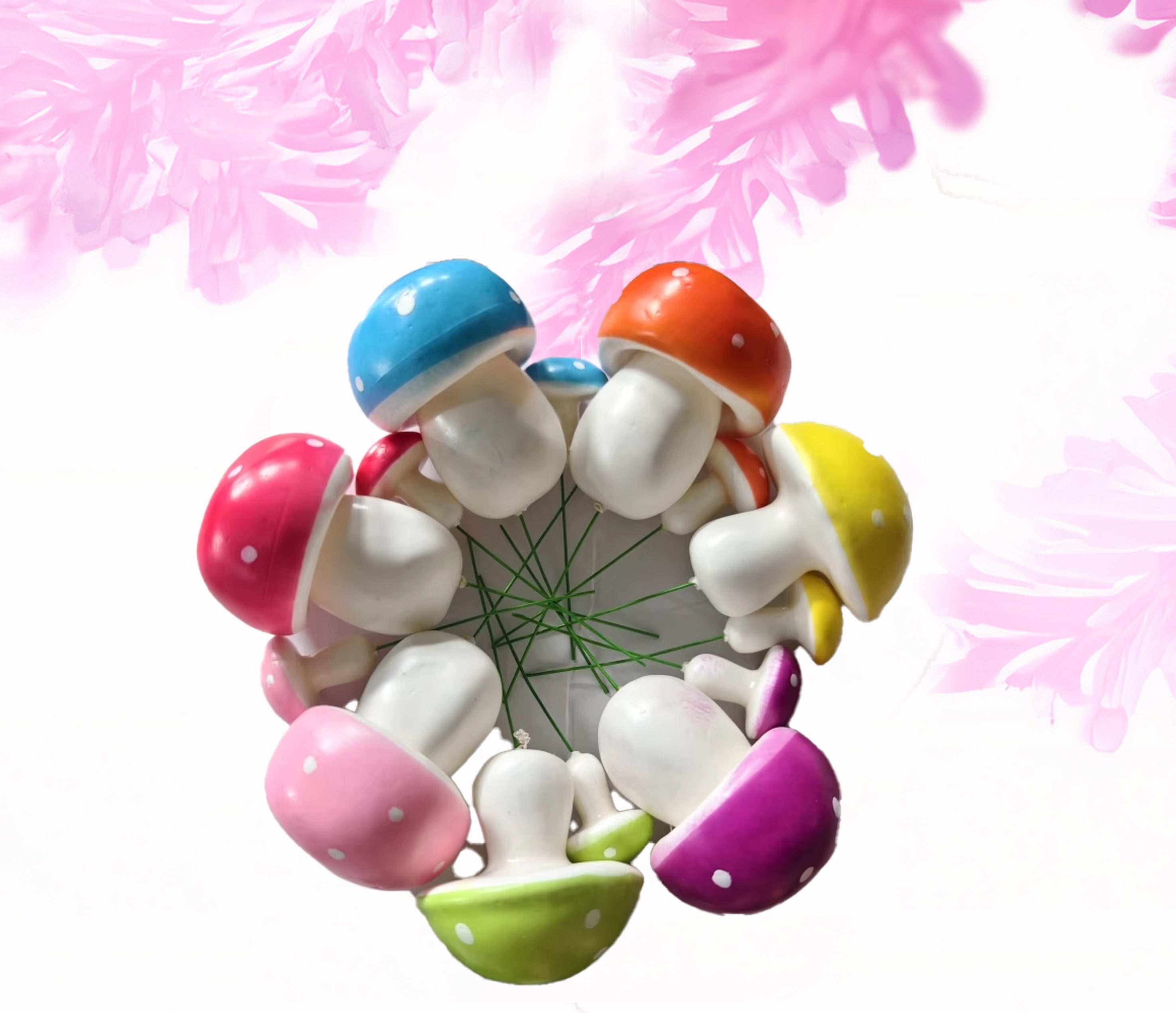 Mushroom Picks multiple colors 8cm