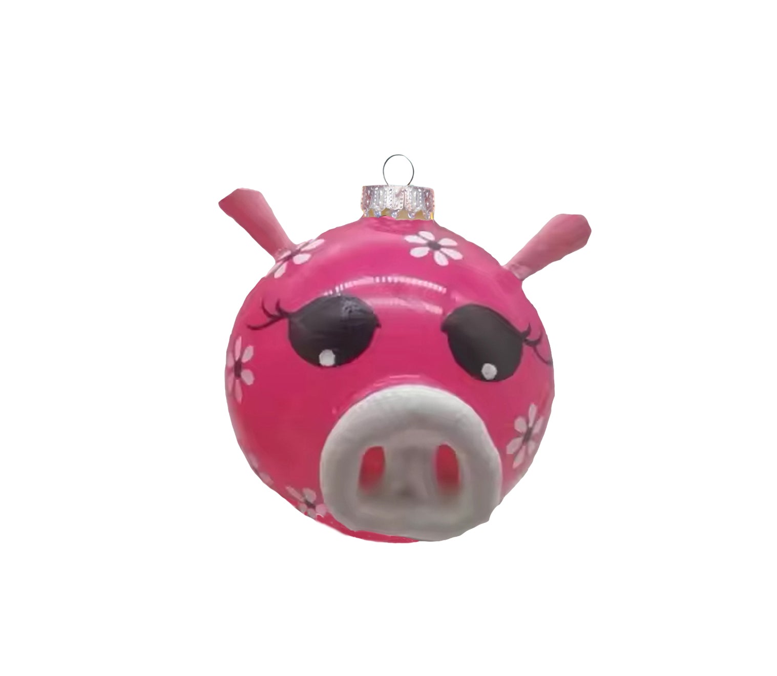 Glass Ornament 4 inch - piggy