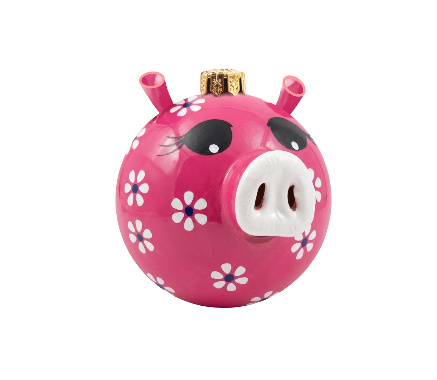 Glass Ornament 6 inch - piggy