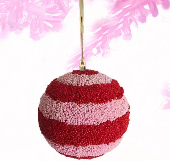 Beaded ball horizontal stripes medium
