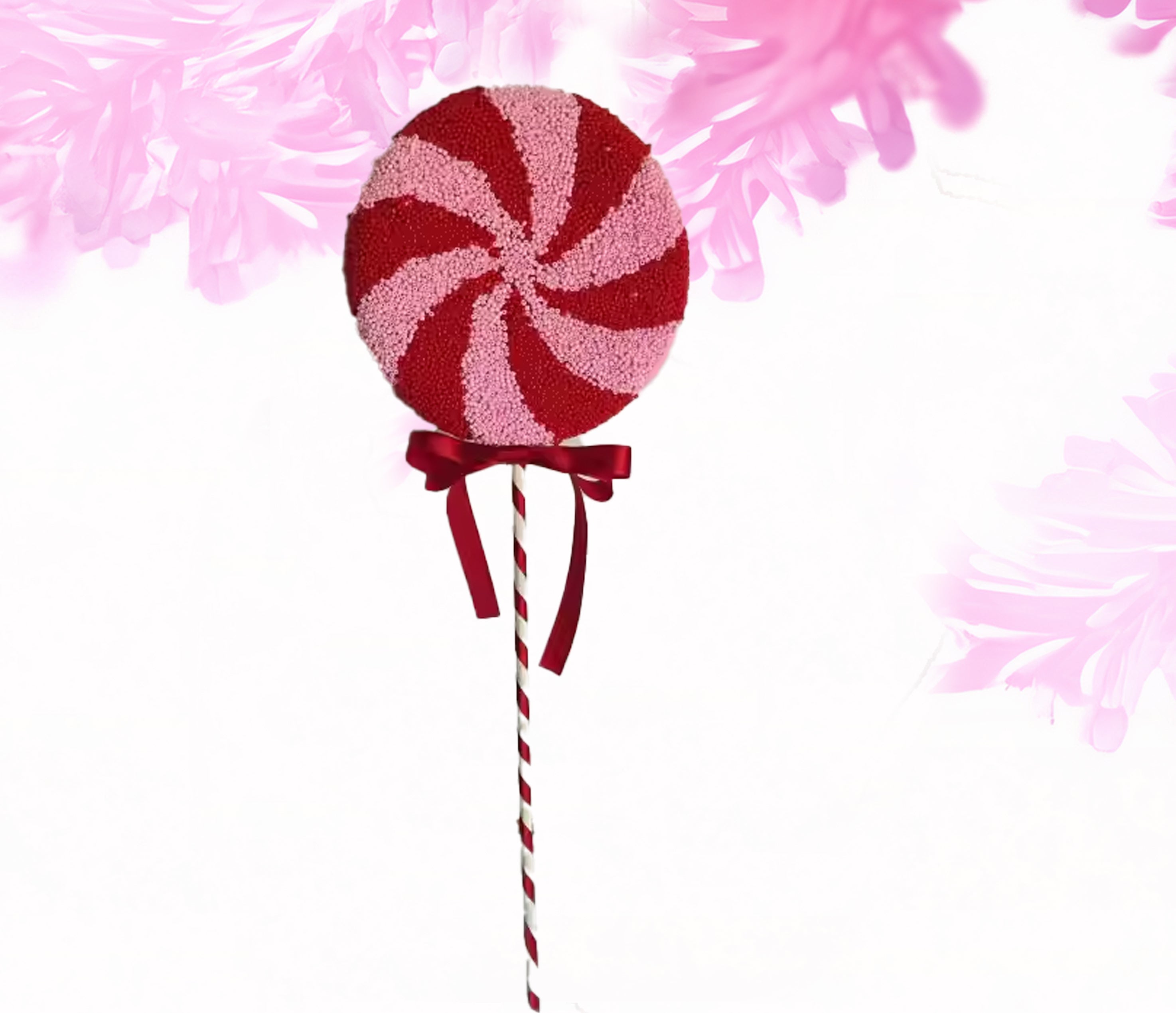 Beaded Lollipop diagonal stripes