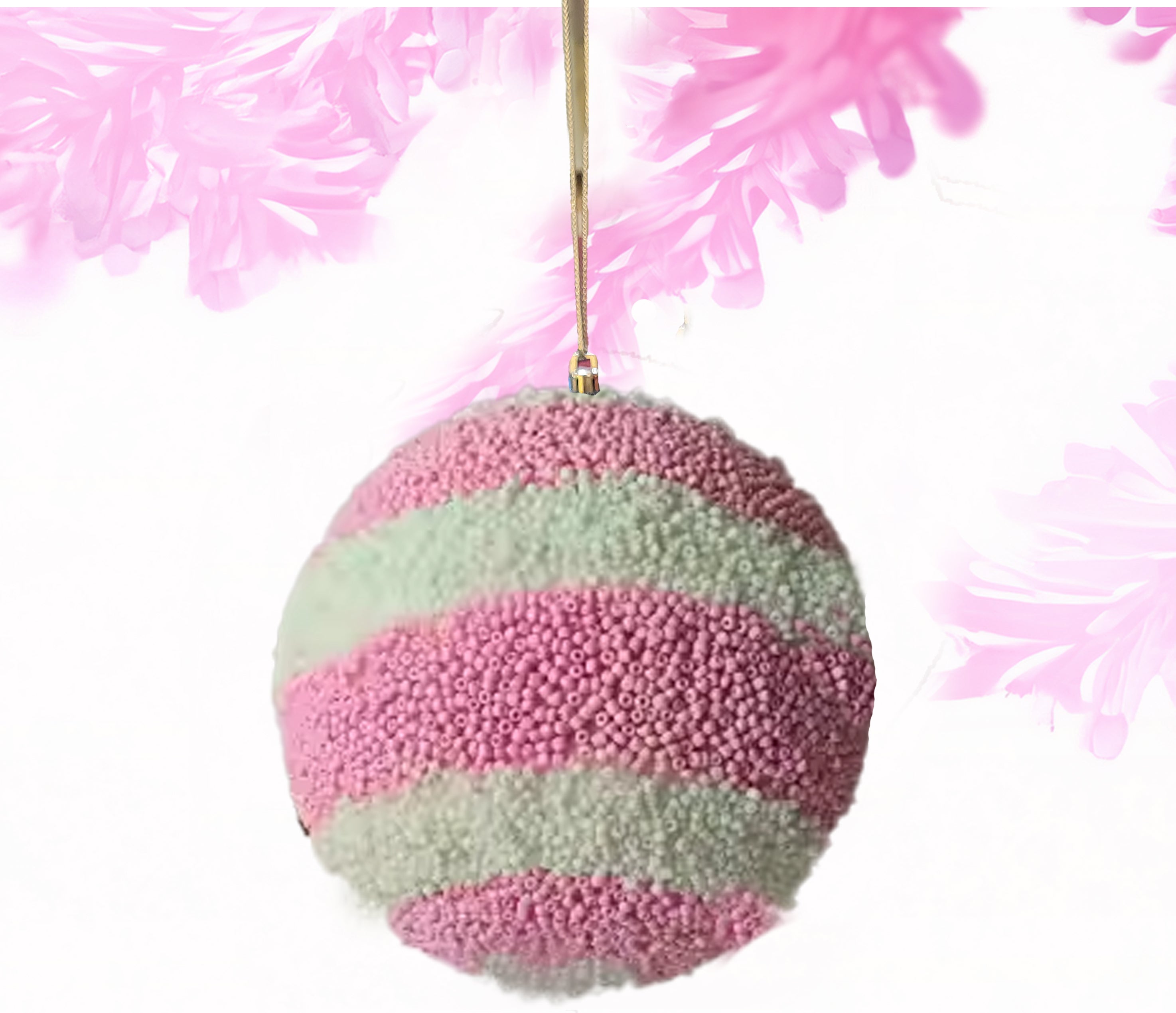 Beaded ball horizontal stripes medium