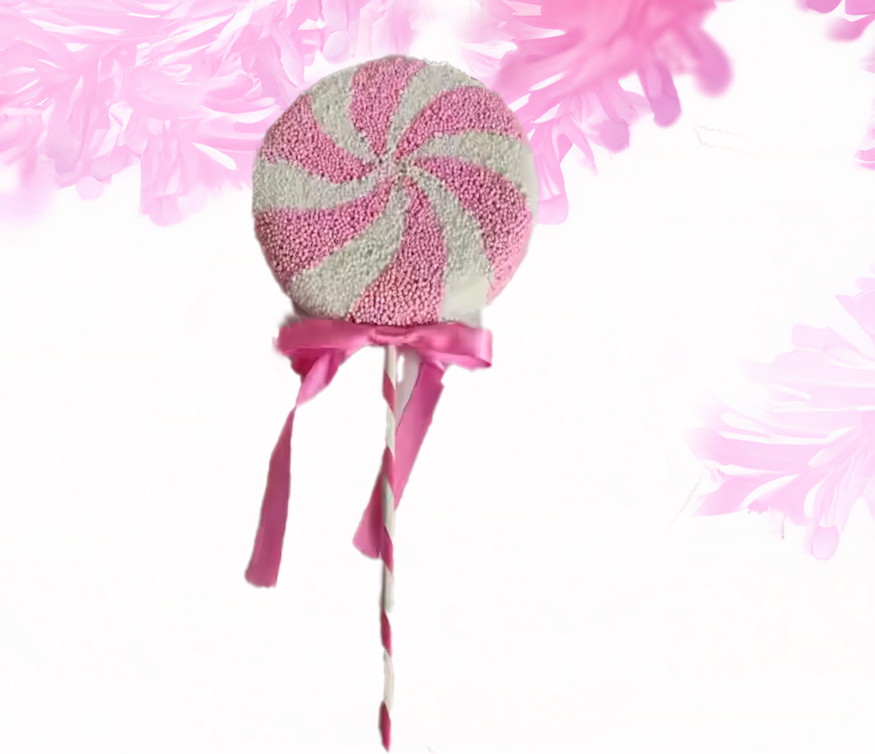 Beaded Lollipop diagonal stripes