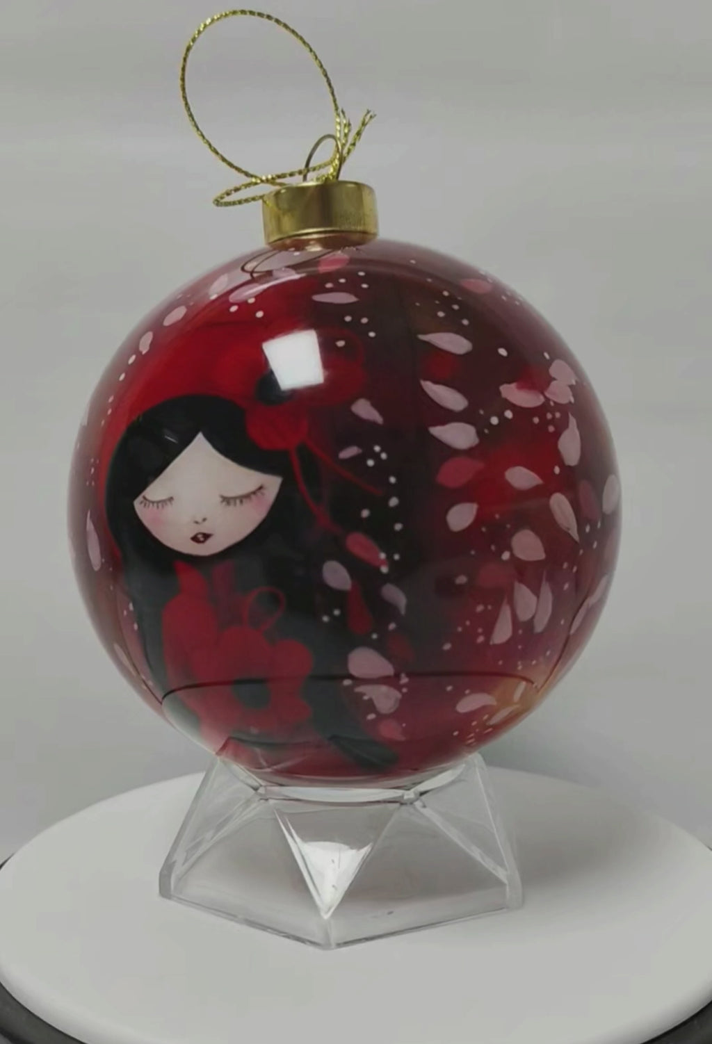 Little Red Riding Hood Modern Limited Edition Glass Ornament - 4 inch