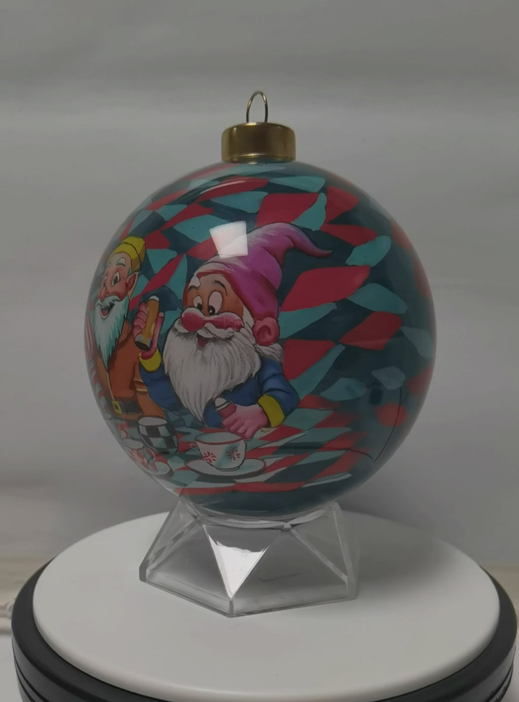 Snow White and Dwarves Limited Edition Glass Ornament - 4 inch