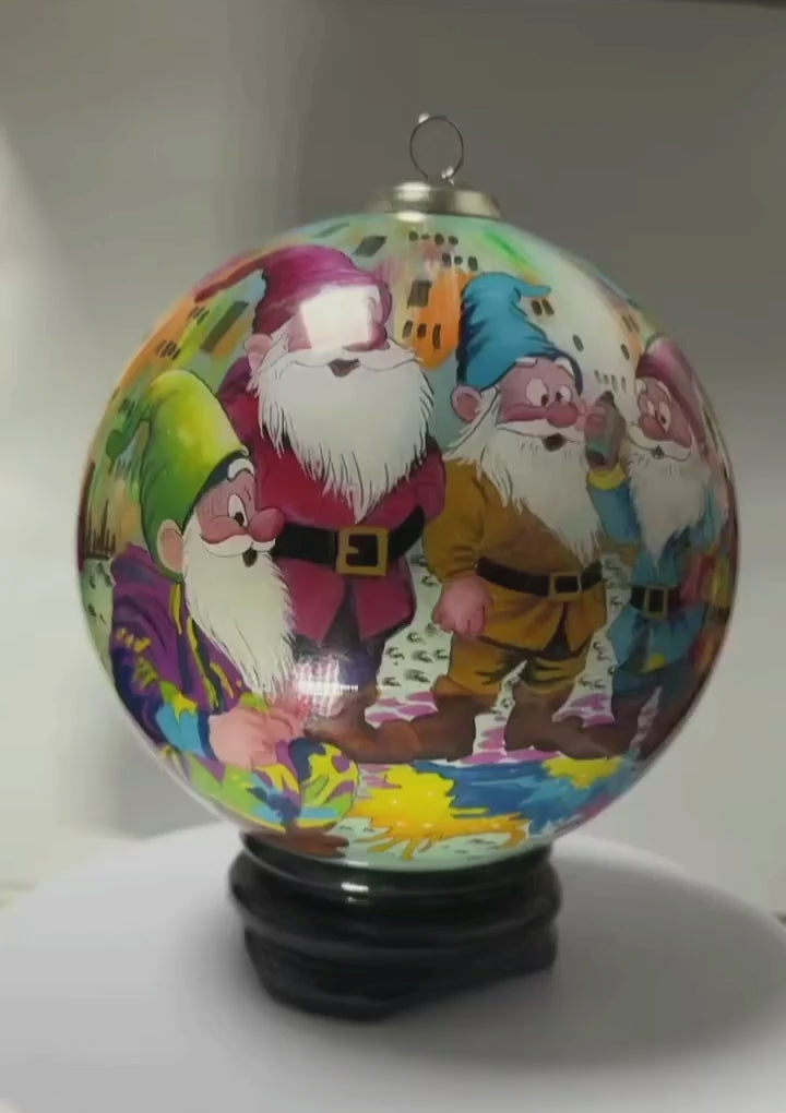 Graffiti Dwarves Limited Edition Glass Ornament - 4 inch
