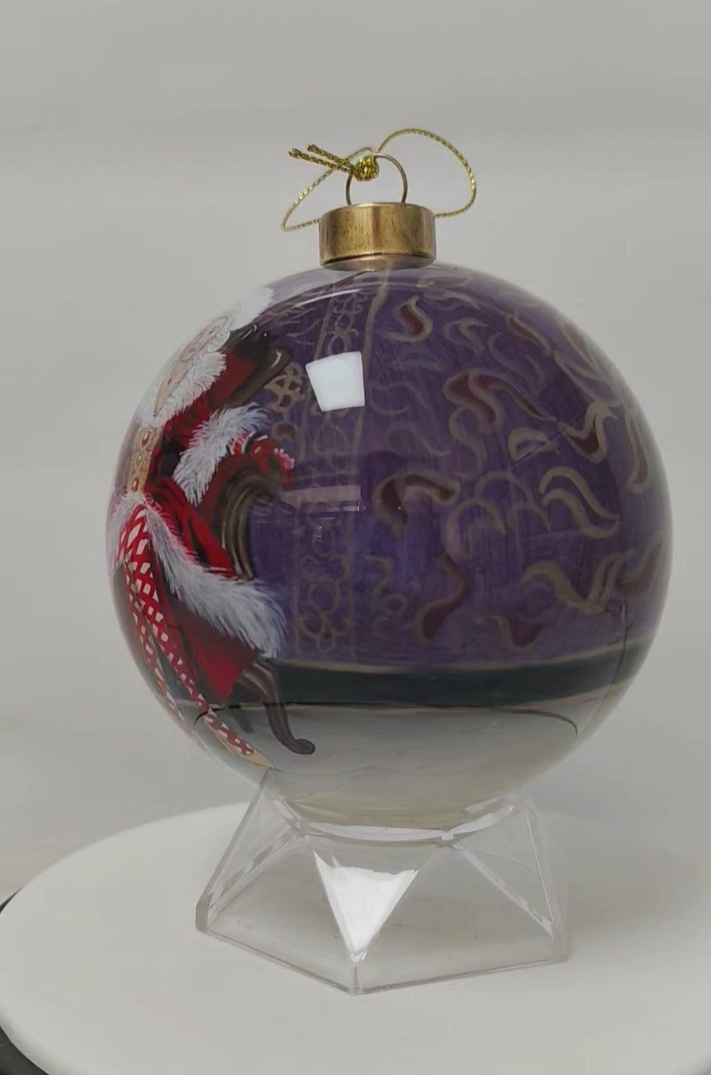 Cool Ms Claus Seated Limited Edition Glass Ornament - 4 inch  GHP00027