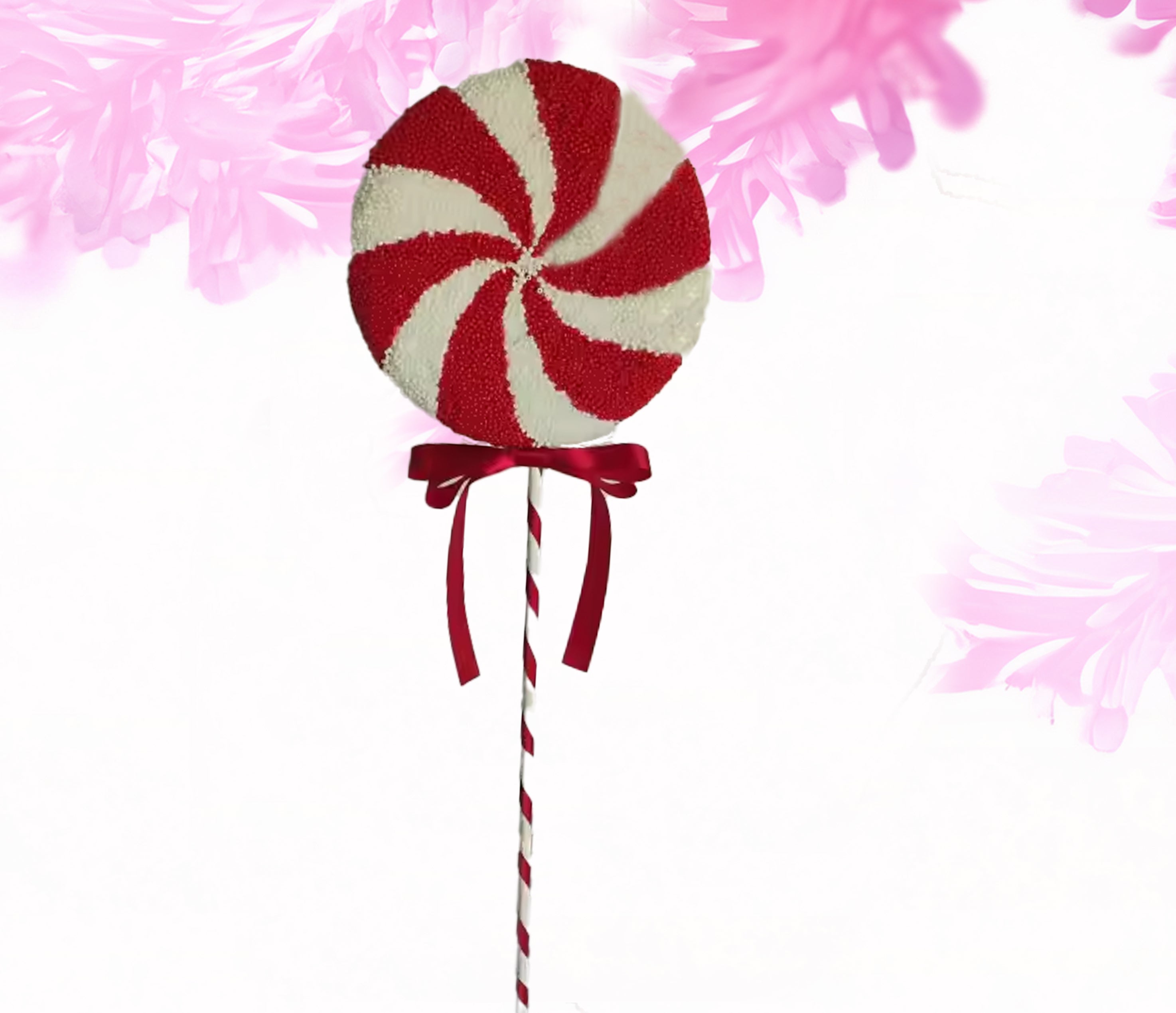 Beaded Lollipop diagonal stripes