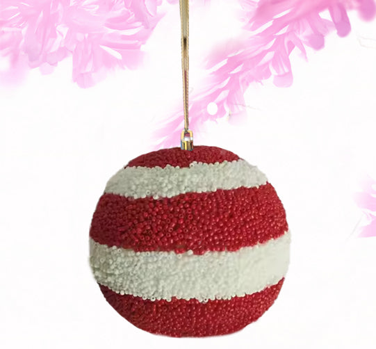 Beaded ball horizontal stripes medium