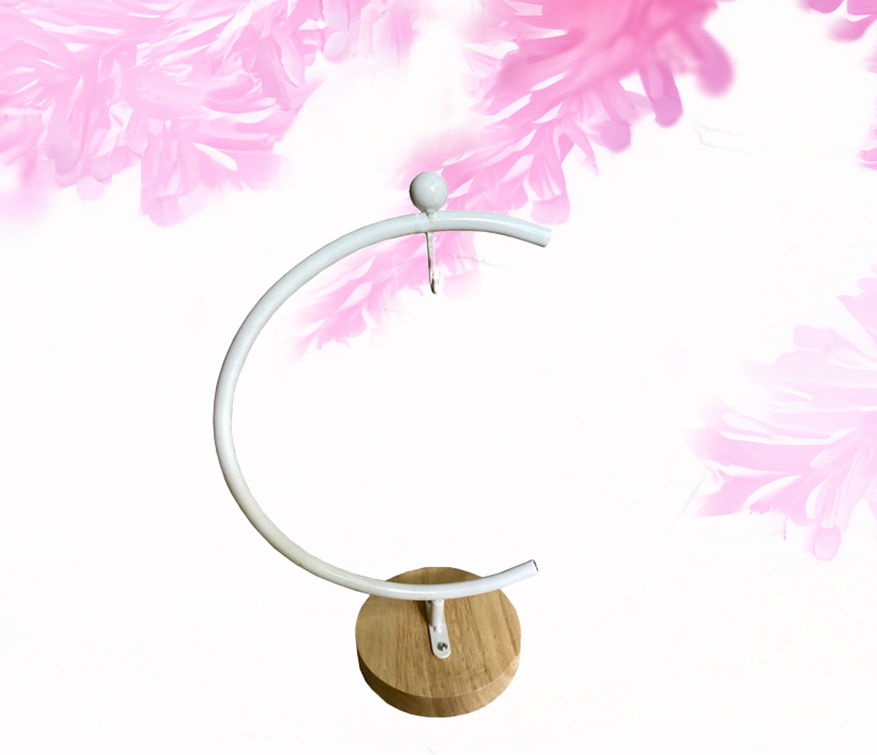 Ornament stand - white wood base